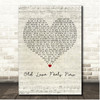 Chris Young Old Love Feels New Script Heart Song Lyric Print
