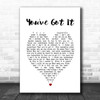 Simply Red You've Got It Heart Song Lyric Music Wall Art Print