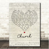 Coldplay Church Script Heart Song Lyric Print