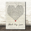Dan + Shay Steal My Love Script Heart Song Lyric Print