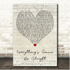 Al Green Everythings Gonna Be Alright Script Heart Song Lyric Print