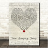 Deacon Blue Your Swaying Arms Script Heart Song Lyric Print