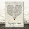 Dire Straits Expresso Love Script Heart Song Lyric Print
