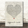 Alan Walker Different World Script Heart Song Lyric Print