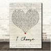 Alessia Cara I Choose Script Heart Song Lyric Print