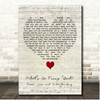 Elvis Costello (Whats So Funny Bout) Peace, Love and Understanding Script Heart Song Lyric Print