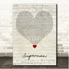 Eminem Superman Script Heart Song Lyric Print