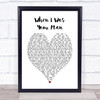 When I Was Your Man Bruno Mars Heart Song Lyric Music Wall Art Print