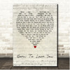 Feeder Born To Love You Script Heart Song Lyric Print