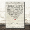 Five for Fighting Chances Script Heart Song Lyric Print
