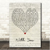 Ghost The Musical With You Script Heart Song Lyric Print
