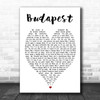 Budapest George Ezra Heart Song Lyric Music Wall Art Print