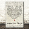 Grace VanderWaal Beautiful Thing Script Heart Song Lyric Print