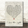 Hank Williams I Saw the Light Script Heart Song Lyric Print