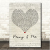Hanson Penny & Me Script Heart Song Lyric Print