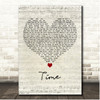 Hootie & The Blowfish Time Script Heart Song Lyric Print
