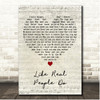 Hozier Like Real People Do Script Heart Song Lyric Print