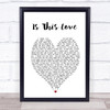 Is This Love Bob Marley Heart Song Lyric Music Wall Art Print