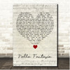 Il Divo Nella Fantasia Script Heart Song Lyric Print