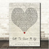 Aaliyah Got to Give It Up Script Heart Song Lyric Print