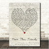 Jason Mraz More Than Friends Script Heart Song Lyric Print