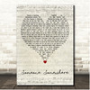 Jason Reeves Someone Somewhere Script Heart Song Lyric Print