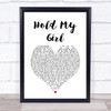 George Ezra Hold My Girl Heart Song Lyric Music Wall Art Print