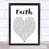 George Michael Faith Heart Song Lyric Music Wall Art Print