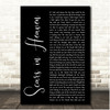 Casting Crowns Scars in Heaven Black Script Song Lyric Print