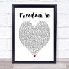 George Michael Freedom '90 Heart Song Lyric Music Wall Art Print