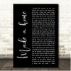 Cody Johnson Made a home Black Script Song Lyric Print