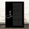 Dave Matthews Band Seven Black Script Song Lyric Print