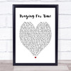 George Michael Praying For Time Heart Song Lyric Music Wall Art Print