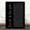 Dr. Hook Queen Of The Silver Dollar Black Script Song Lyric Print