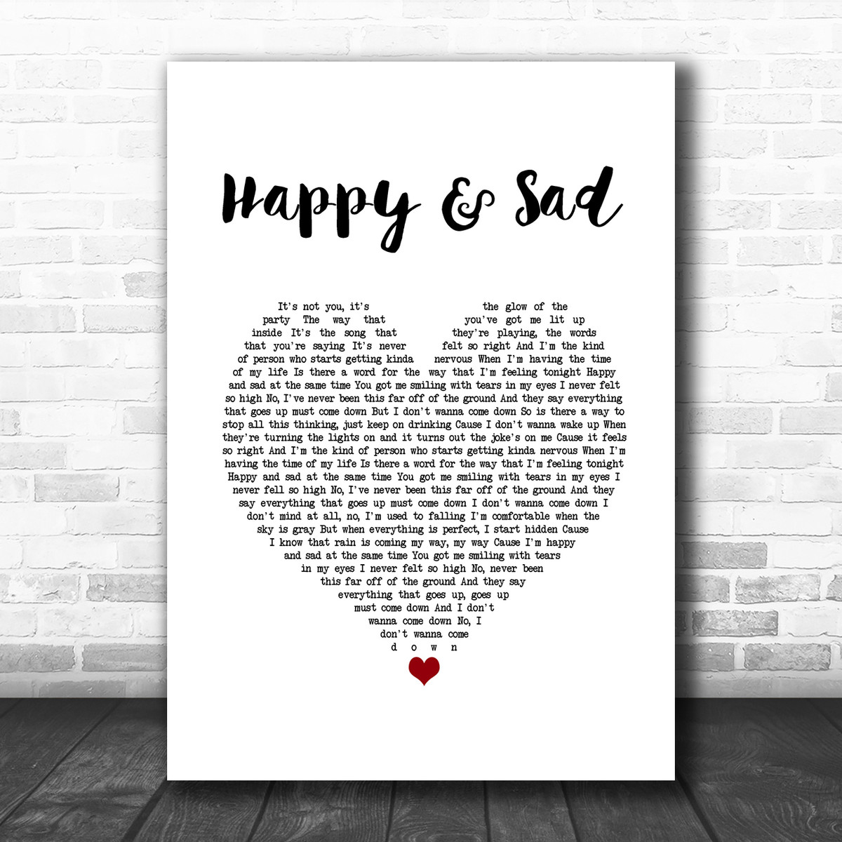 Kacey Musgraves Happy Sad White Heart Song Lyric Music Poster