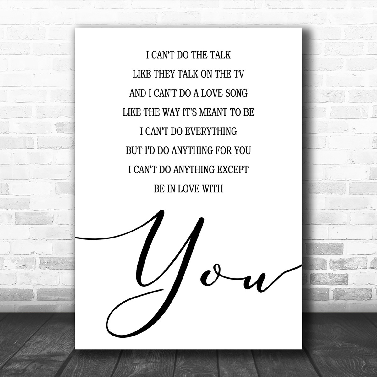 Dire Straits Romeo & Juliet Song Lyric Music Wall Art ...