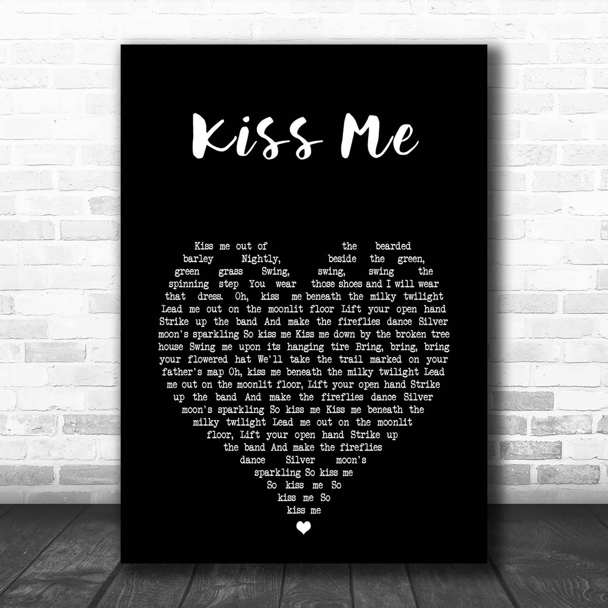 Sixpence None The Richer Kiss Me Black Heart Song Lyric Print Song Lyric Designs