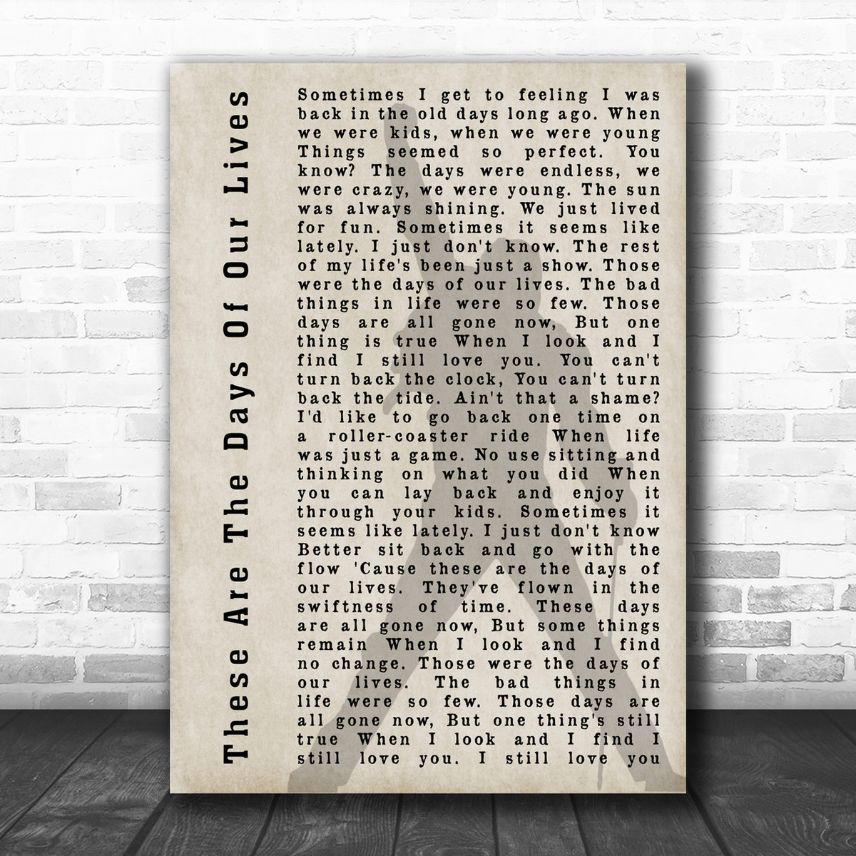 Queen These Are The Days Of Our Lives Freddie Mercury Shadow Song Lyric Music Wall Art Print Song Lyric Designs