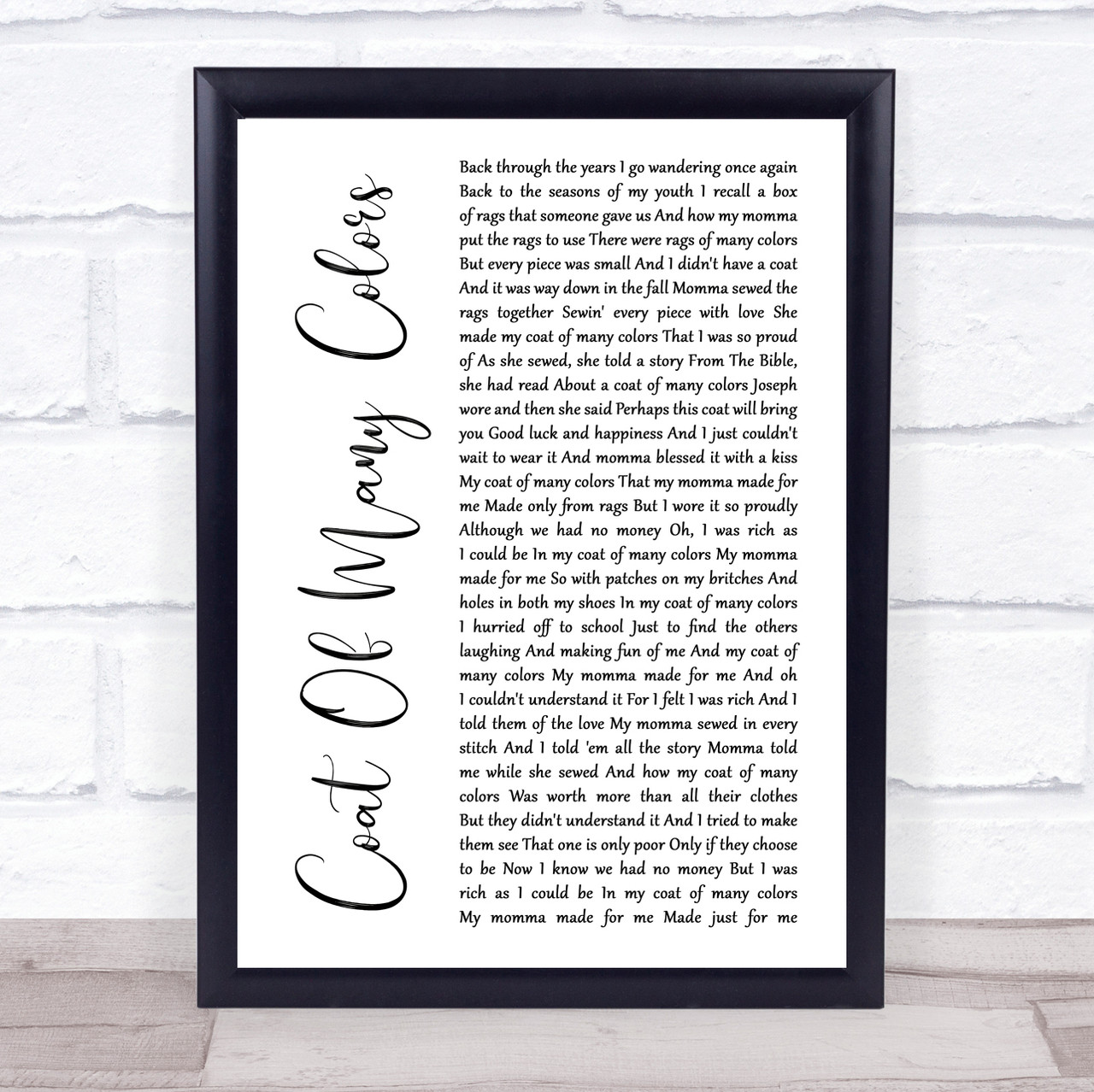 Dolly Parton Coat Of Many Colors White Script Song Lyric Quote Print Song Lyric Designs Dolly Parton Coat Of Many Colors White Script Song Lyric Quote Print Song Lyric Designs