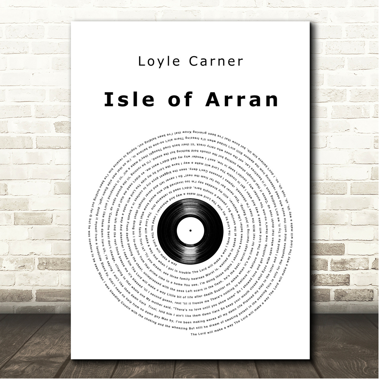 Loyle Carner Isle of Arran Vinyl Song - Song Lyric Designs