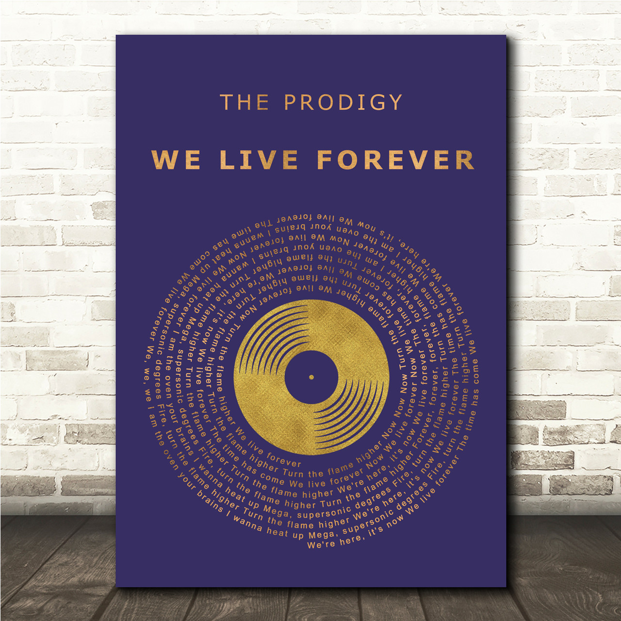 The Prodigy We Live Forever Blue & Copper Gold Vinyl Record Song