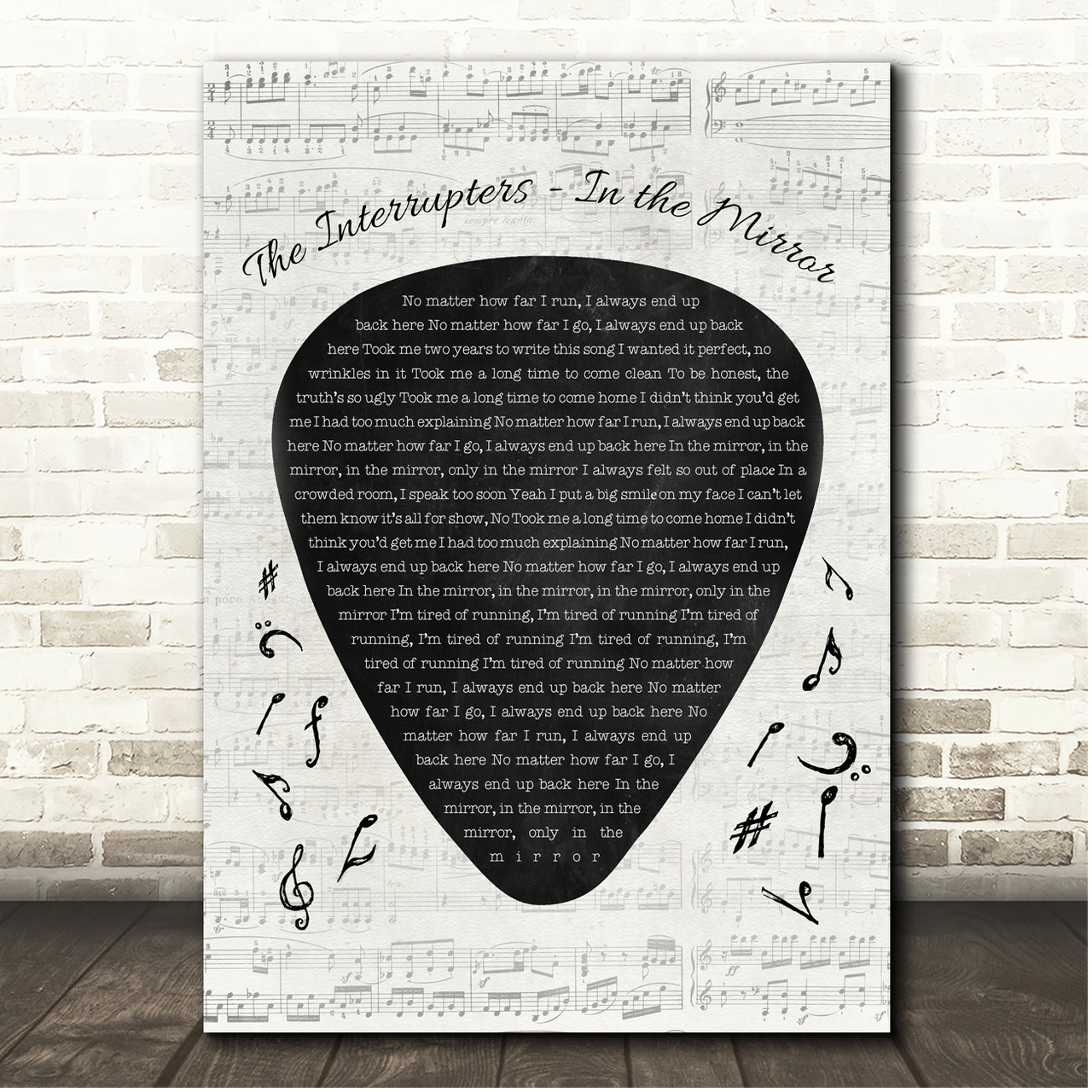 The Interrupters In the Mirror Guitar Pick Plectrum Song Lyric 