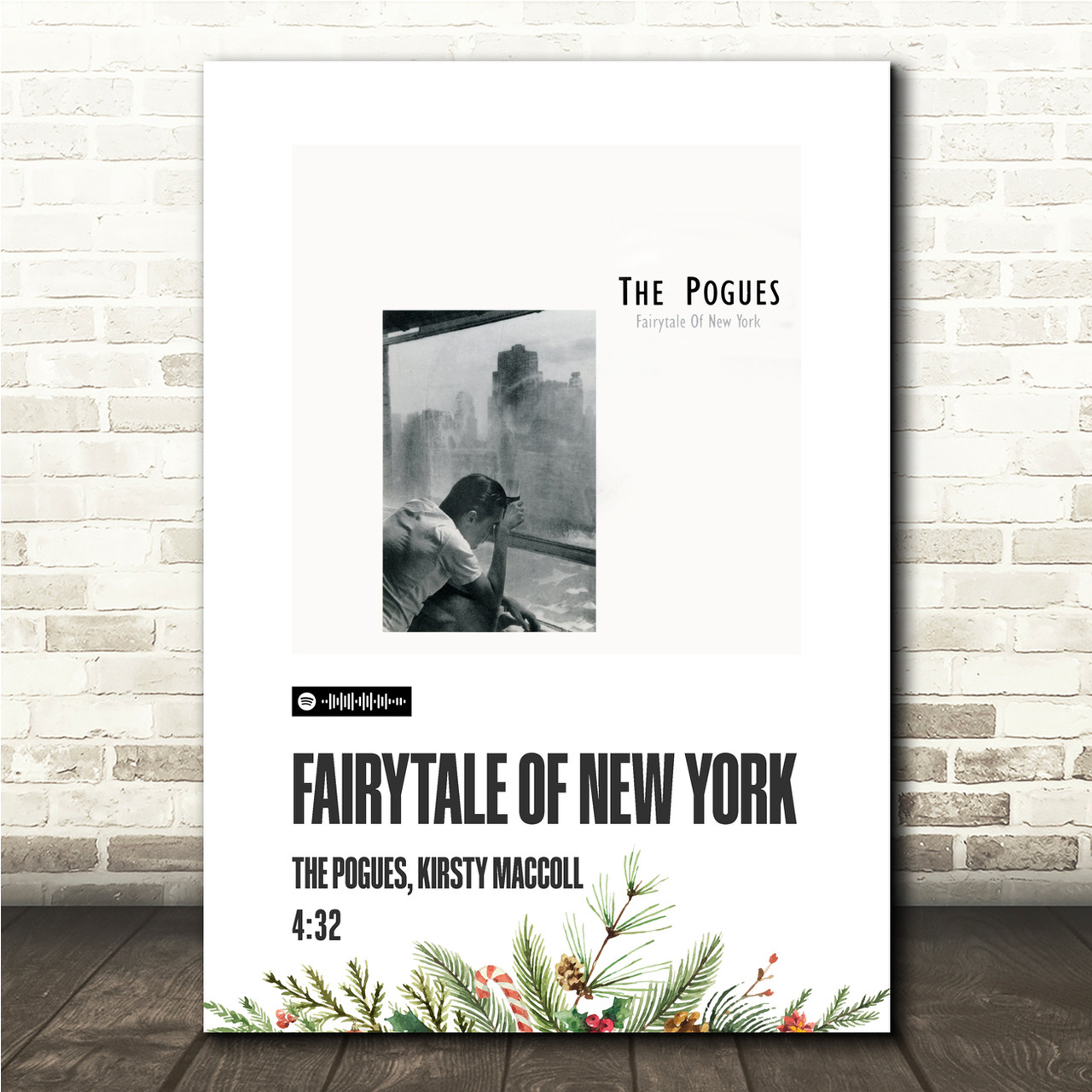 The Pogues Fairytale of New York Christmas Single Polaroid Vintage