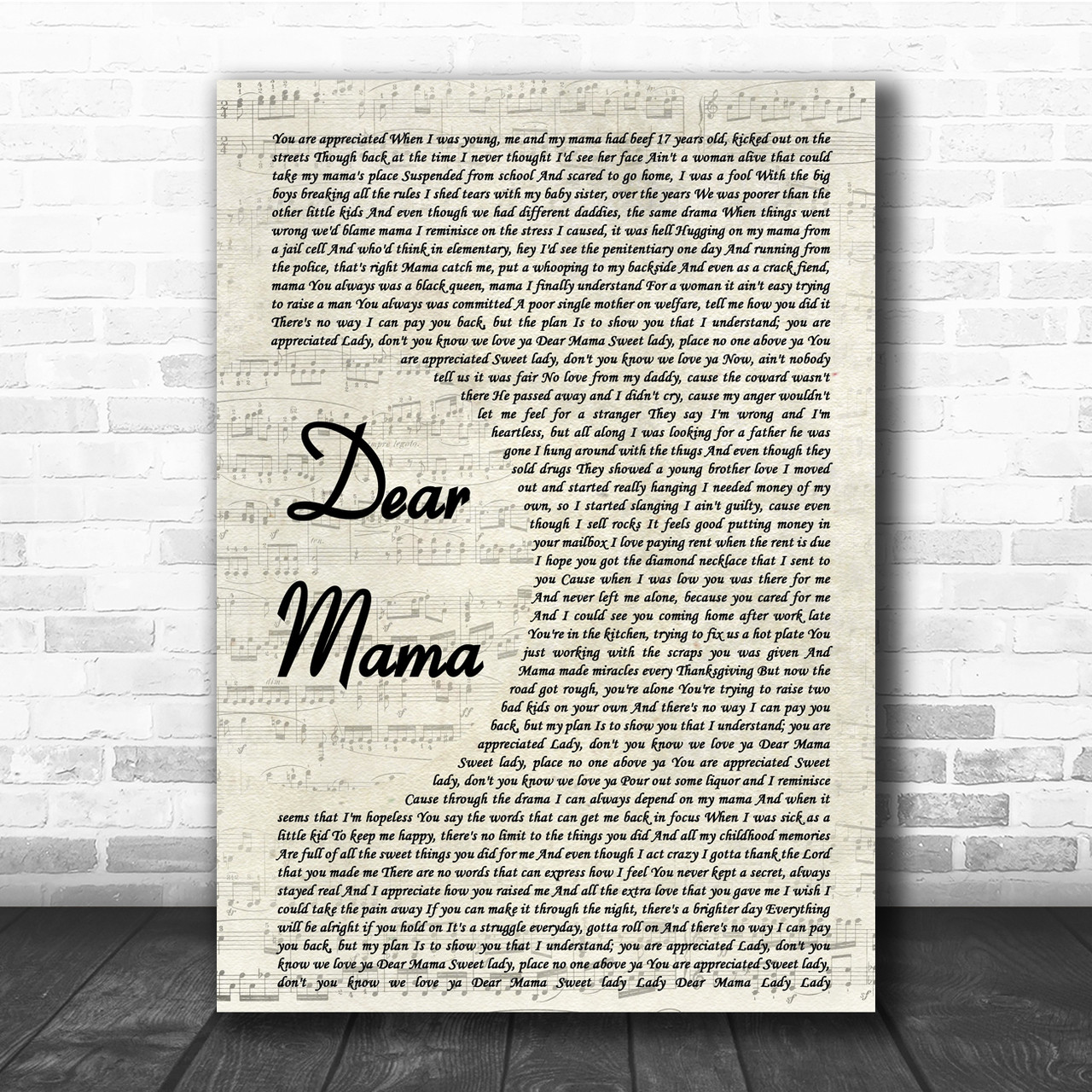 2pac dear mama song lyric