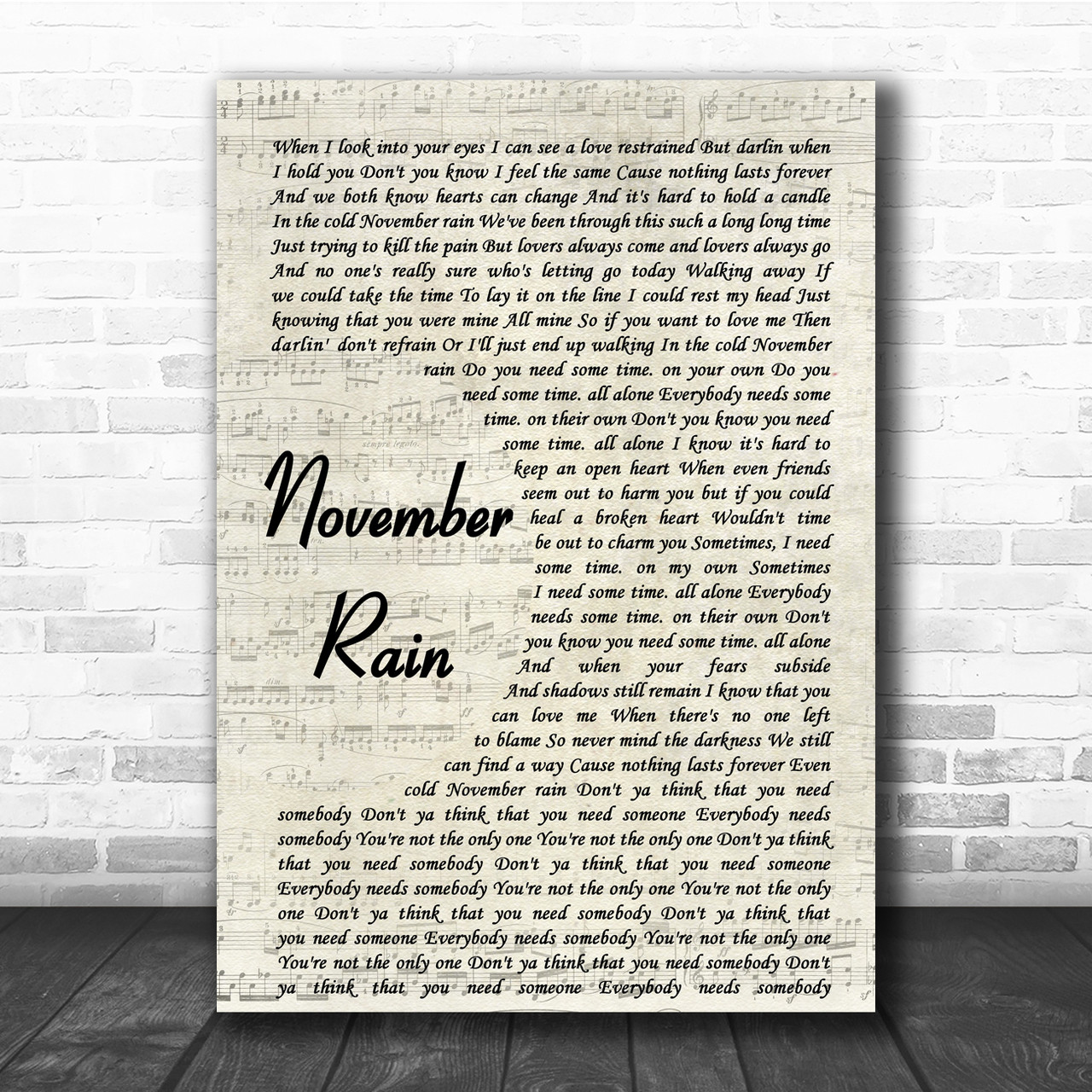 Guns N' Roses – November Rain (2022 Ver.) Lyrics