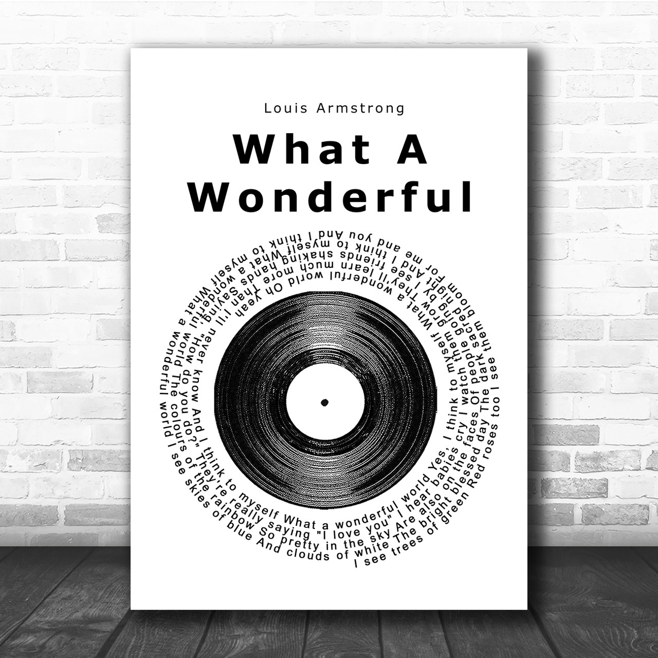 Song Lyrics Quote 'What a Wonderful World' from Louis Armstrong