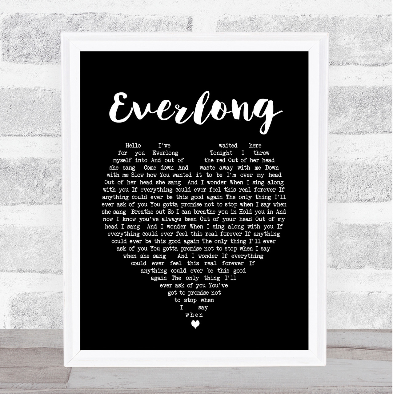 Foo Fighters - Everlong Song Lyrics Poster Painting Print on