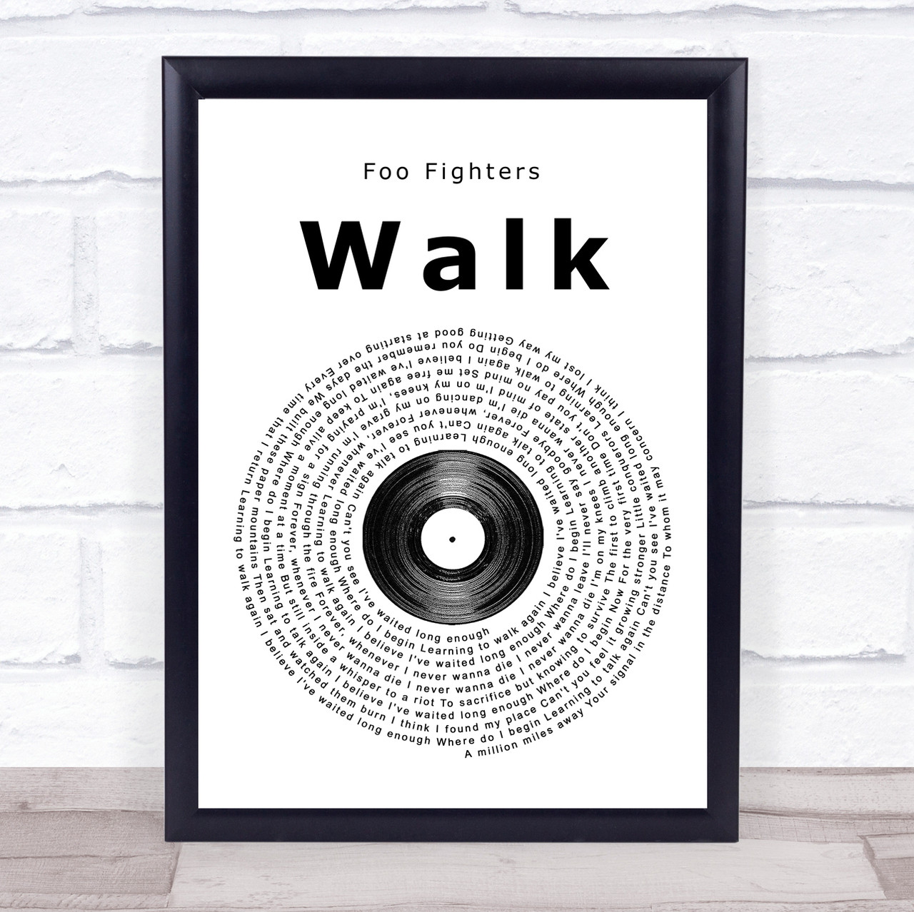 Foo Fighters WALK Song Lyrics Poster Print Wall Art