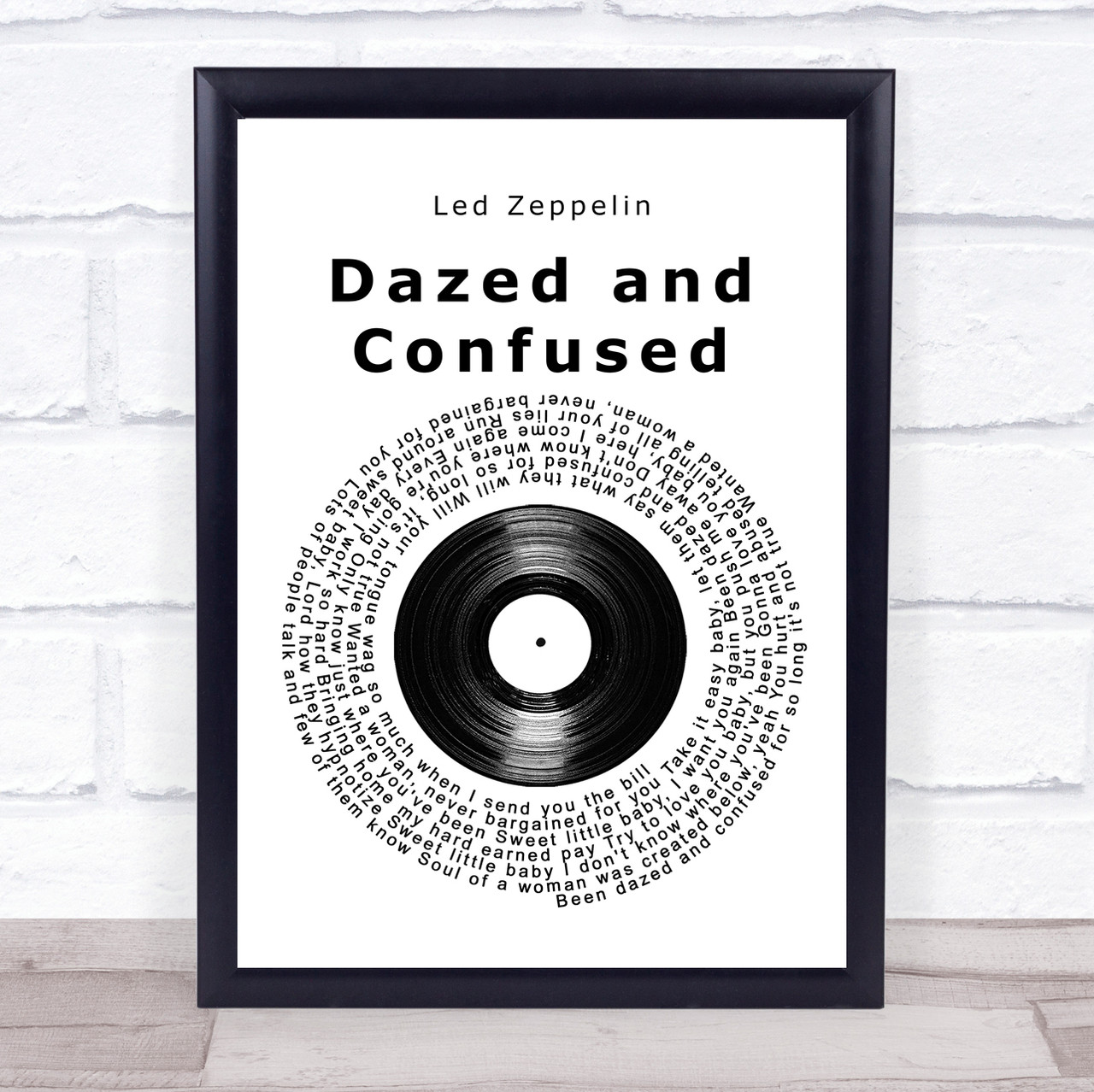 Led Zeppelin Dazed and Confused Vinyl Record Song Lyric Music