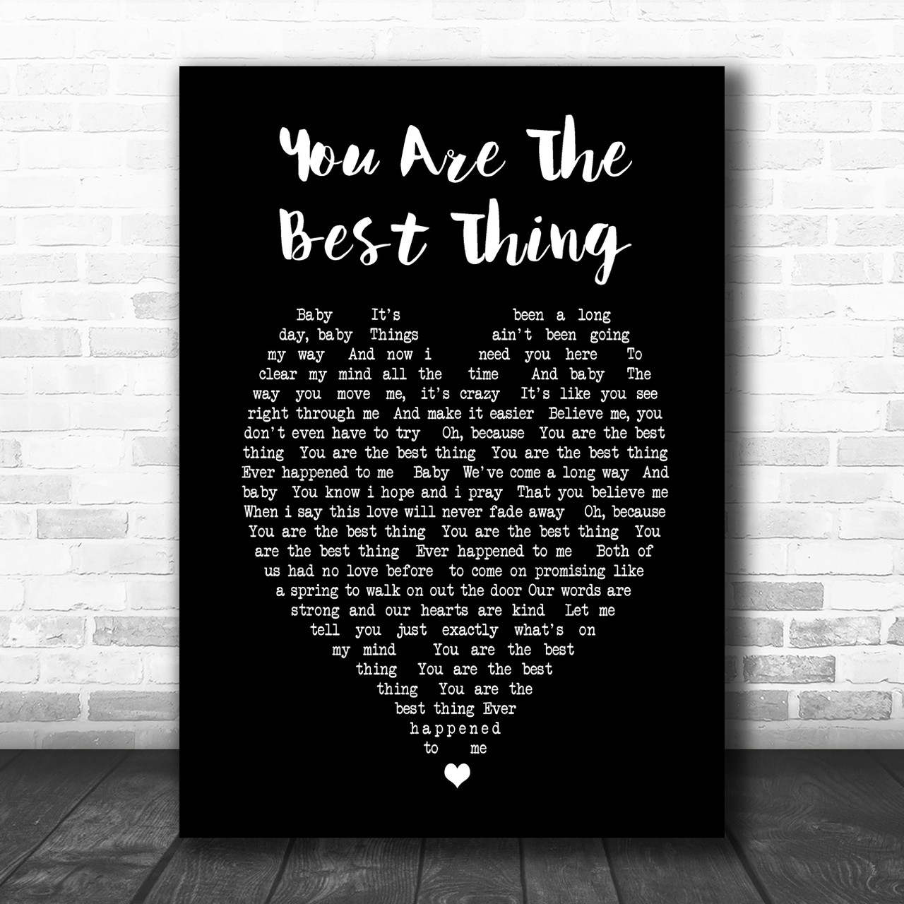 You Are The Best Thing Ray LaMontagne Black Heart Song Lyric Music Wall Art  Print